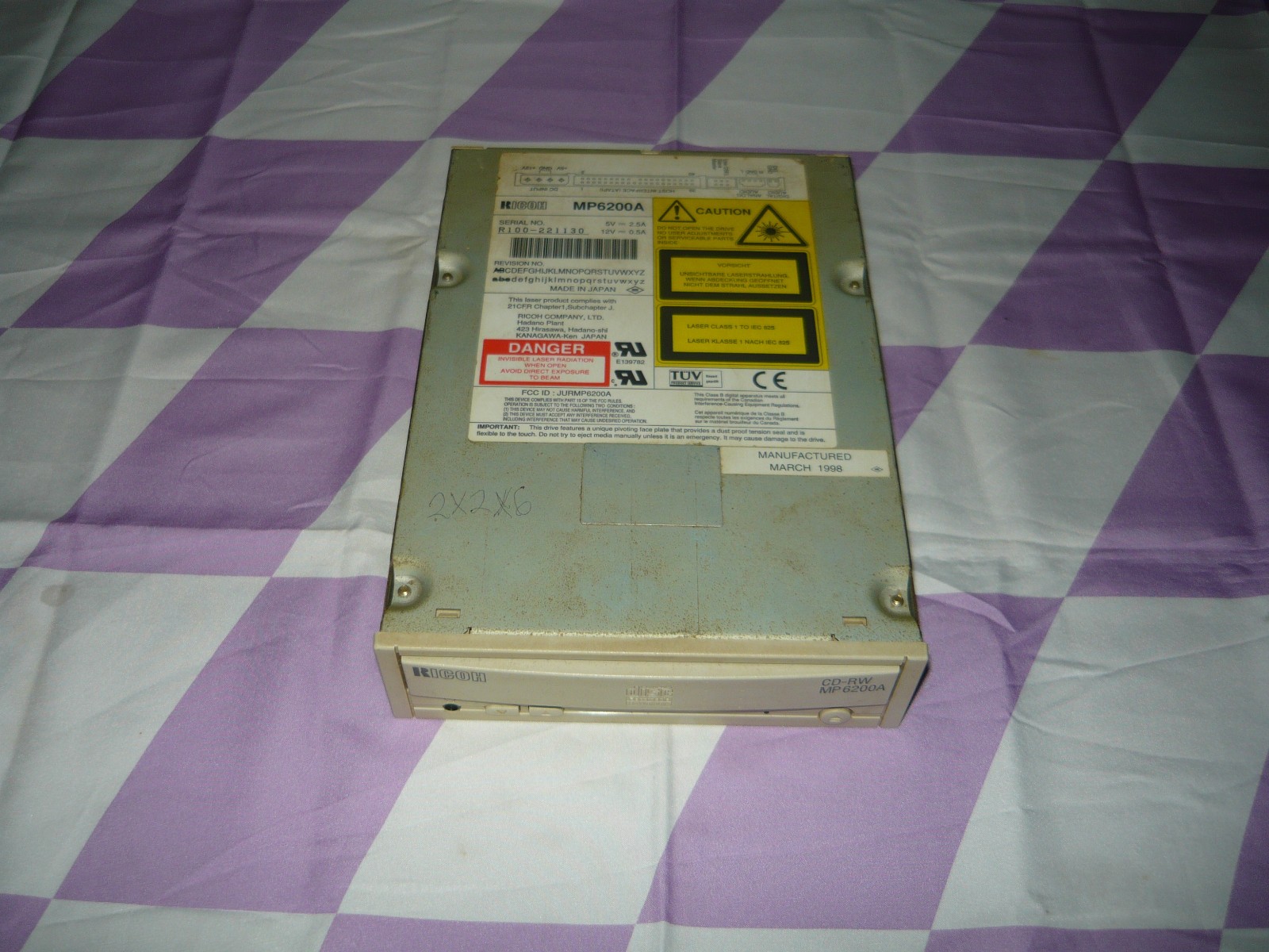 Vintage Ricoh CD-RW MP6200A CD Burner Optical Drive IDE Used Vintage Ricoh CD-RW MP6200A CD Burner Optical Drive IDE Used
