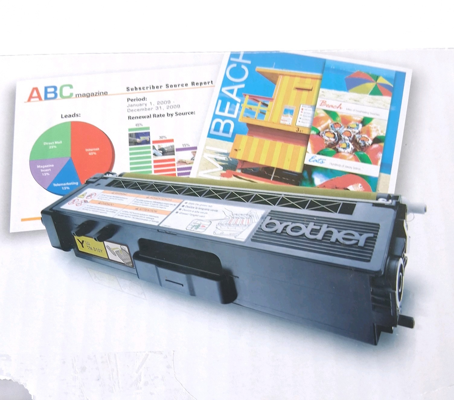 Genuine Brother TN310Y Yellow Toner Cartridge - Open Box - Vacuum Sealed Genuine Brother TN310Y Yellow Toner Cartridge - Open Box - Vacuum Sealed