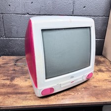 Vintage Apple iMac G3 Strawberry M4984 Desktop Computer Pink PARTS REPAIR Powers picture