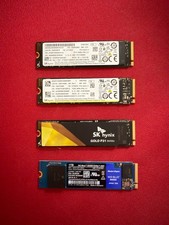 Lot of 4 1TB NVMe M.2 2280 SSD SK Hynix WD Blue SN550 P31 4TB Total picture