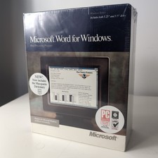 Vintage Microsoft Word for Windows 1.1 Big Box NEW FACTORY SEALED Aus Version picture