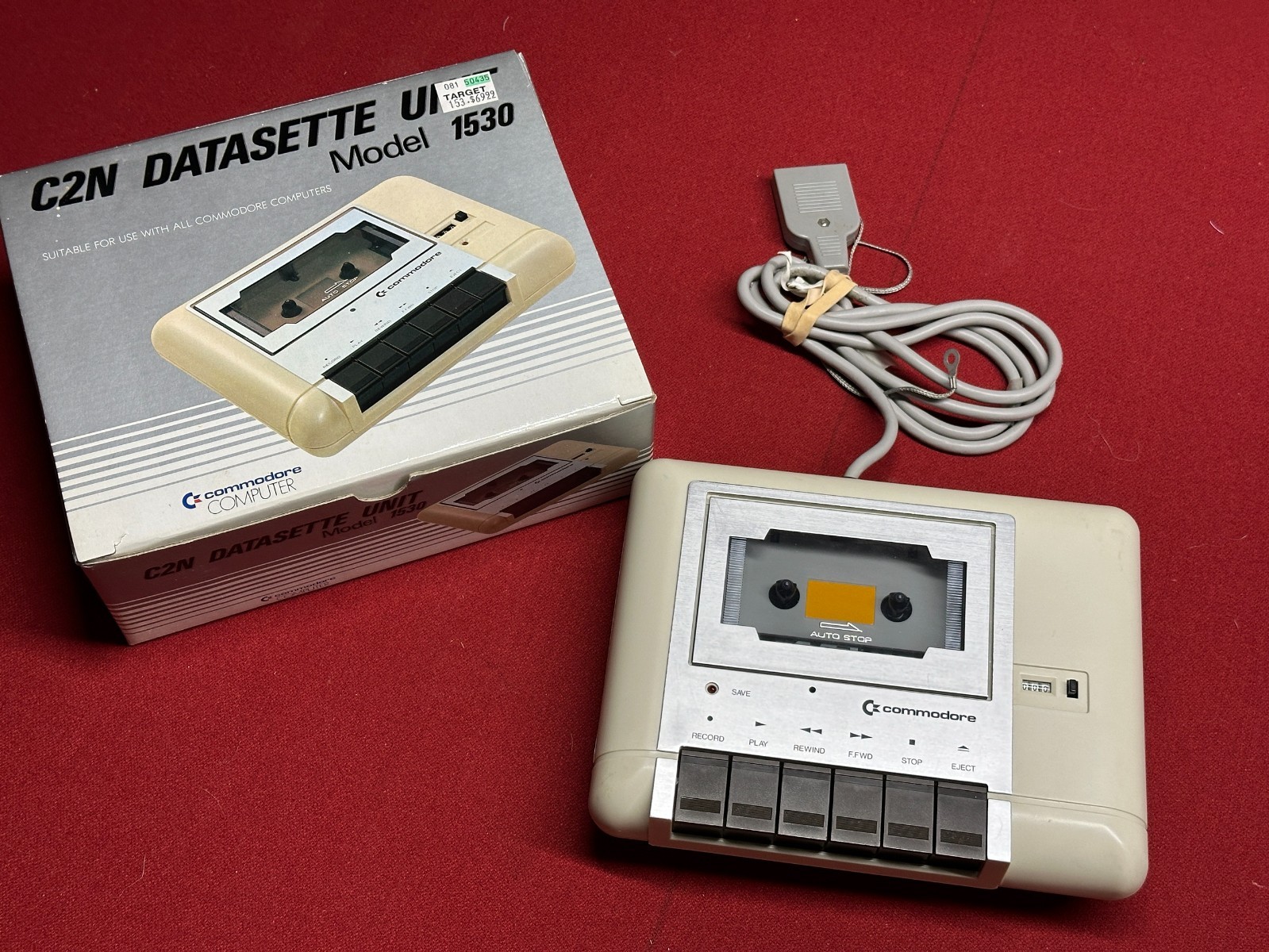 Commodore C2N Datasette Model 1530 Cassette Drive in Box C64 VIC-20 Untested Commodore C2N Datasette Model 1530 Cassette Drive in Box C64 VIC-20 Untested