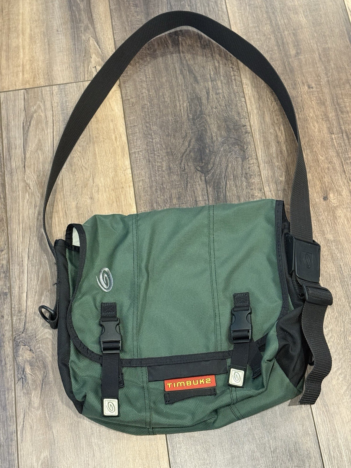 Vintage Timbuk2 Crossbody Messenger Bag Forest Green/ Black  Y2k USA Made