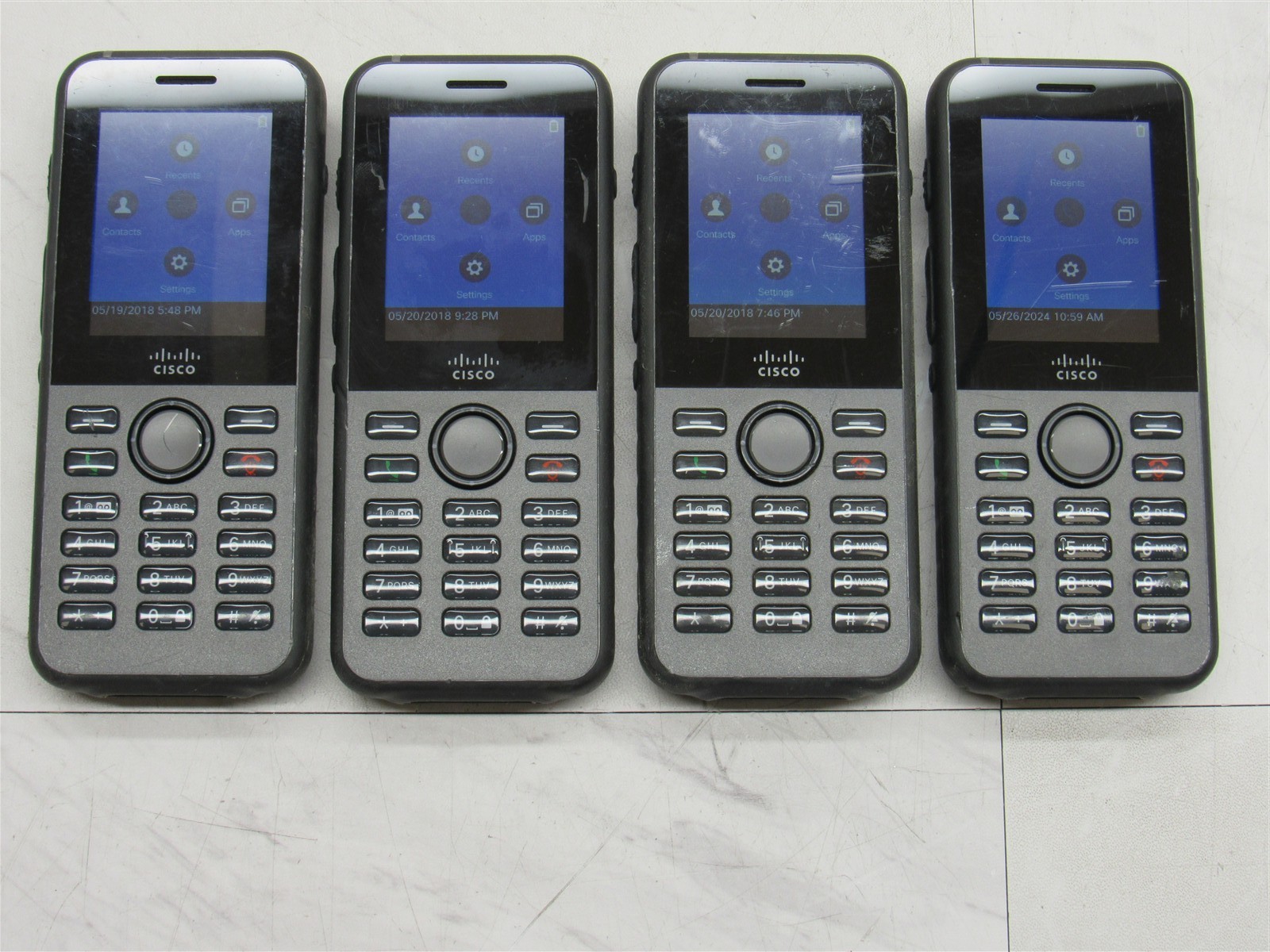 4 LOT - CISCO CP-8821-K9 Wireless IP VoIP Phone w/ Battery 8821 V09
