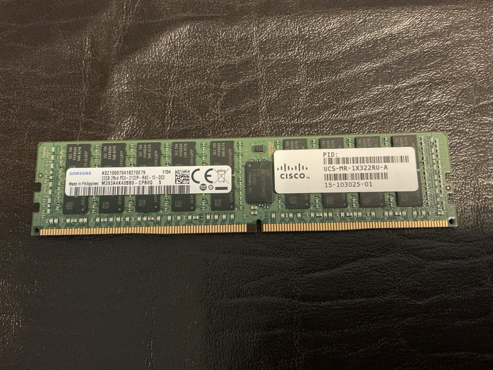 Cisco Samsung 32GB DDR4-2133 ECC RDIMM RAM M393A4K40BB0-CPB0Q S UCS-MR-1X322RU-A