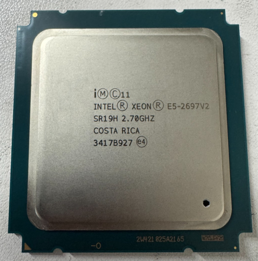 Intel Xeon E5-2697 V2 LGA2011 Server CPU Processor 2.7GHz 12 Core SR19H 130W Intel Xeon E5-2697 V2 LGA2011 Server CPU Processor 2.7GHz 12 Core SR19H 130W
