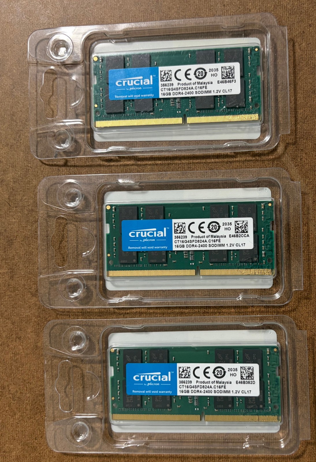 CRUCIAL DDR4 16GB 1X16 2400 PC4-19200 Laptop 260-Pin SODIMM Notebook Memory RAM