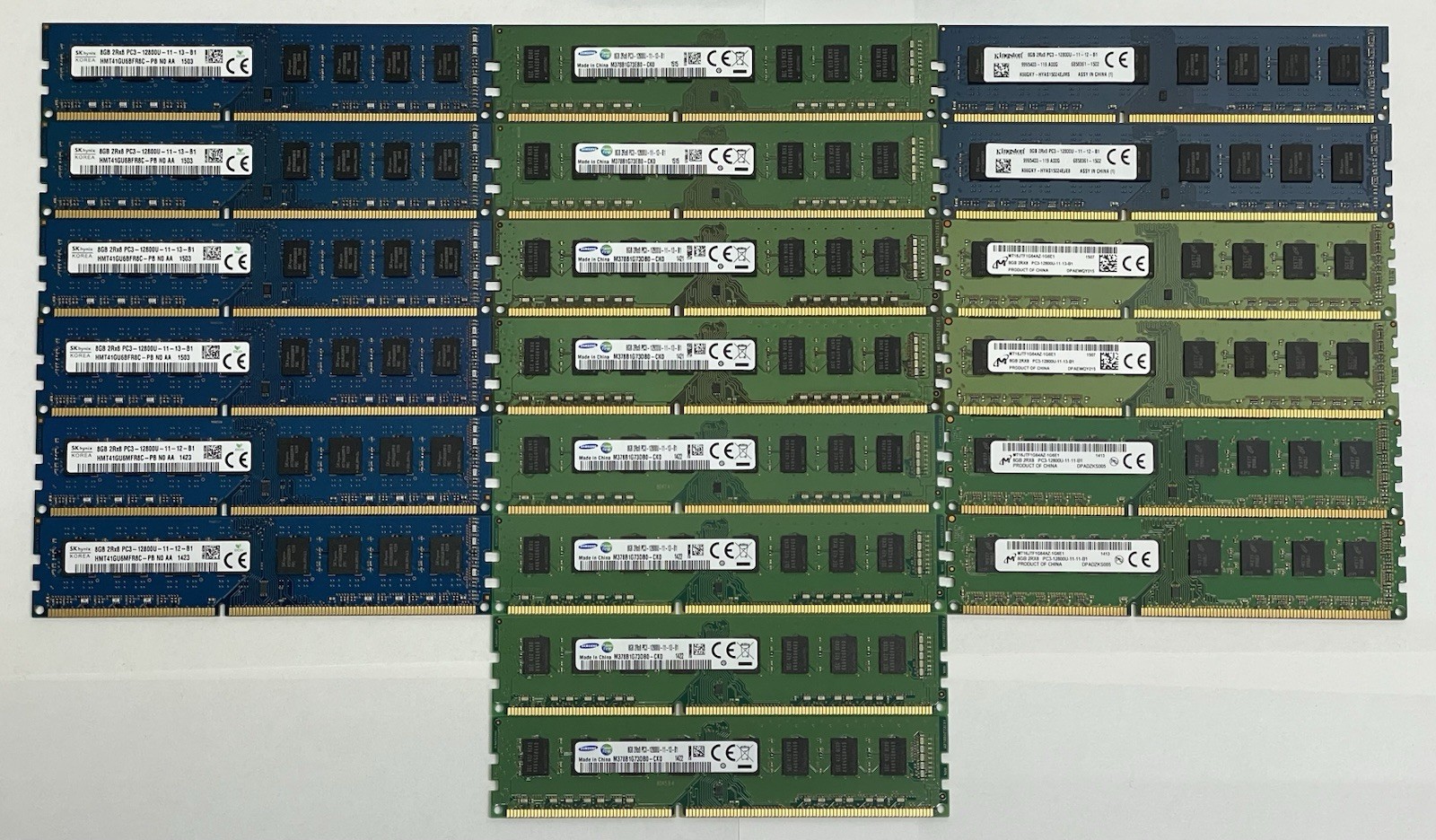 LOT OF 20 DDR3 8GB 1600MHz Mixed Desktop Ram Memory Sk Hynix Samsung Micron LOT OF 20 DDR3 8GB 1600MHz Mixed Desktop Ram Memory Sk Hynix Samsung Micron