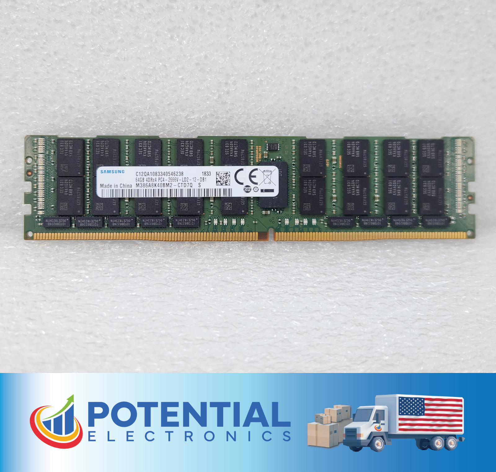 Samsung M386A8K40BM2-CTD 64GB (1x64GB) 4DRx4 PC4-2666V DDR4 Server Memory