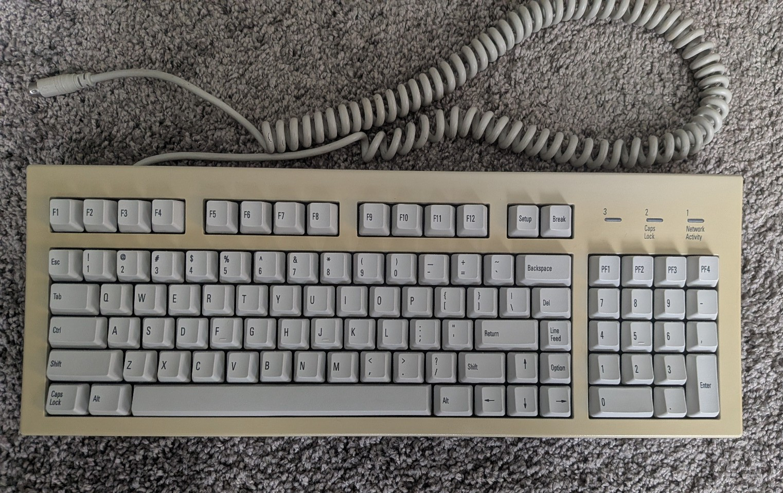 Vintage NCD N-97 Hi-Tek Linear White Space Invader Keyboard