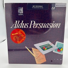 Aldus Persuasion 2.0 Macintosh SEALED Big Box NFR Demo Vintage Mac Software picture
