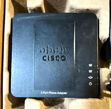 Cisco SPA112 2-Line 2-Port VoIP ATA Phone Adapter Ethernet RJ-45 Black picture