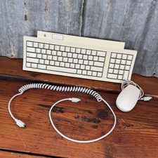 Vintage APPLE KEYBOARD II & DESKTOP BUS MOUSE Macintosh M0487 M2706 UNTESTED picture