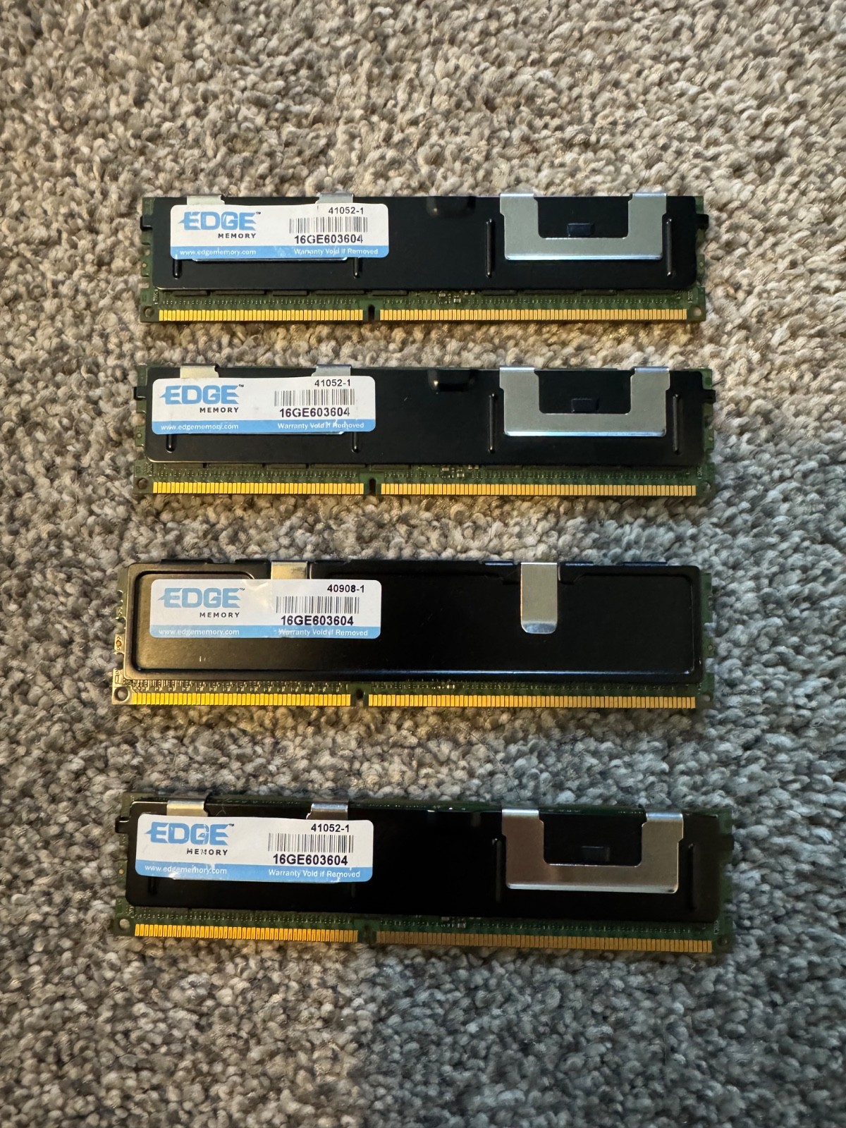 Edge Memory 16GE603604 16GB DDR3 SDRAM PC3-12800 ECC Server Ram