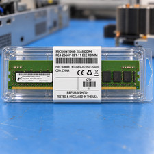 Micron 16GB DDR4 2666 2Rx8 ECC RDIMM Server RAM MTA18ASF2G72PDZ-2G6D1SI picture