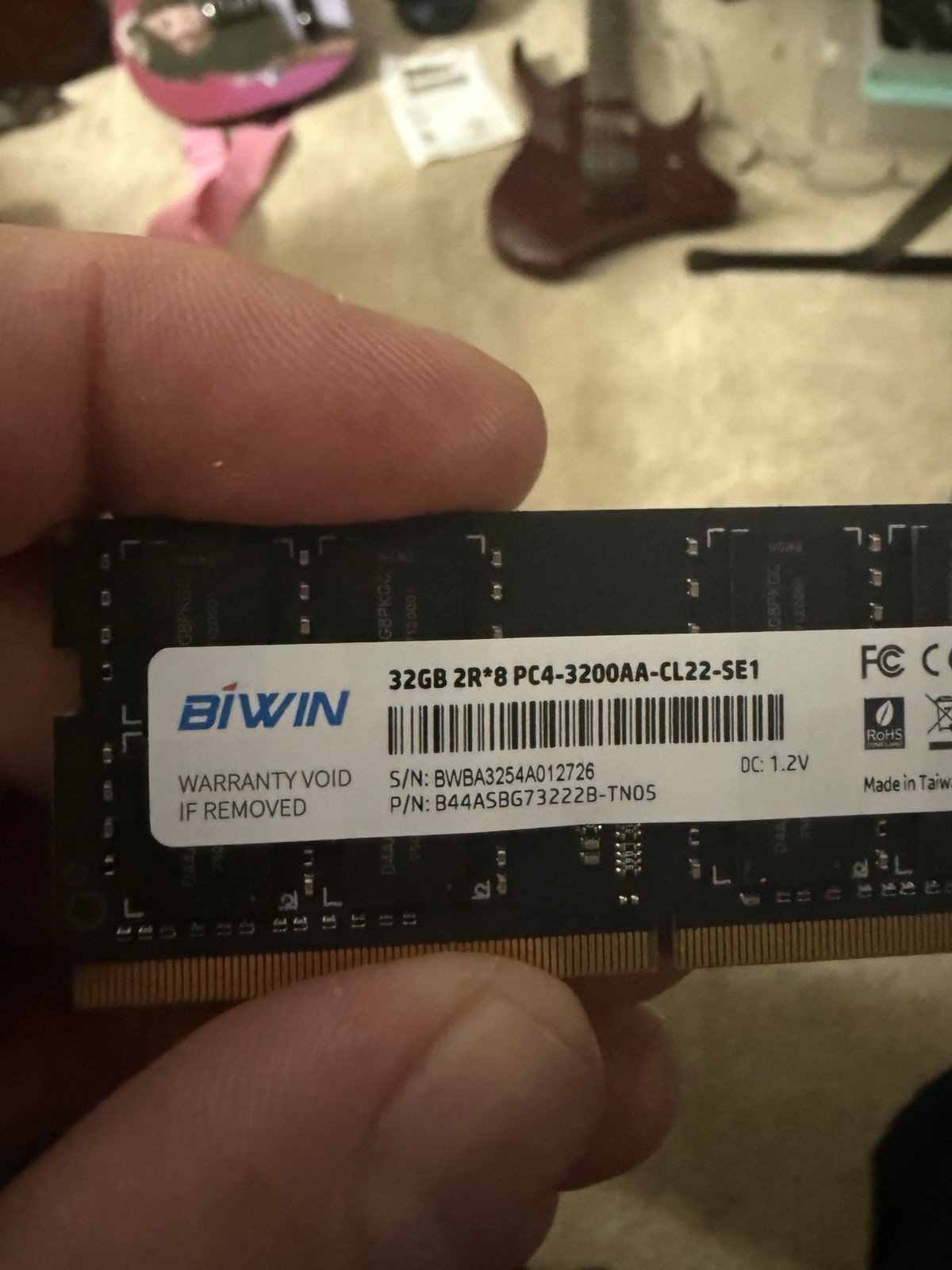 BIWIN 32GB DDR4 SO-DIMM Laptop RAM PC4-3200AA 260-Pin BIWIN 32GB DDR4 SO-DIMM Laptop RAM PC4-3200AA 260-Pin