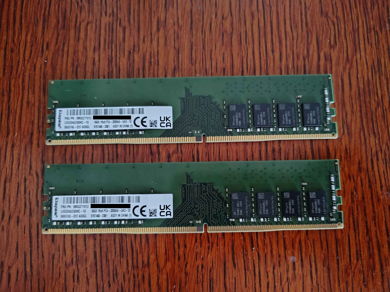 Kingston 2x16GB (32GB) DDR4 3200MHz UDIMM RAM - Lenovo OEM LV32D4U2S8HC