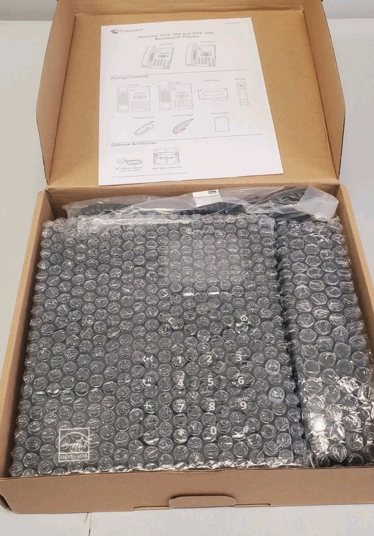 Polycom VVX 250 4-Line VoIP PoE Business IP Phone 2200-48820-025 New Polycom VVX 250 4-Line VoIP PoE Business IP Phone 2200-48820-025 New