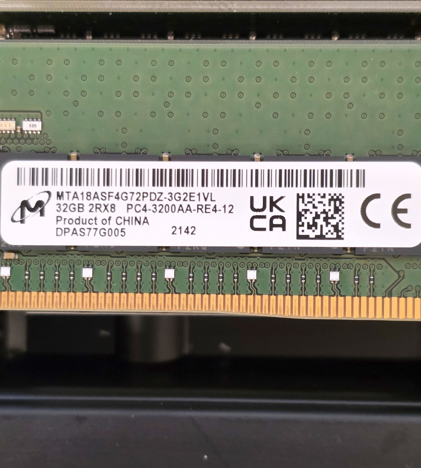 MTA18ASF4G72PDZ-3G2E1 MICRON 32GB (1X32GB) 2RX8 PC4-3200AA MEMORY