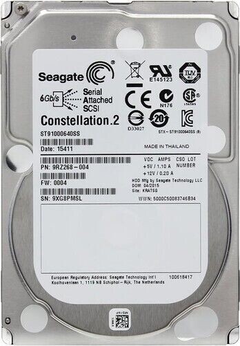 Seagate Constellation.2 ST91000640SS 1TB 7200 RPM 64MB Cache SAS 6Gb/s 2.5 Seagate Constellation.2 ST91000640SS 1TB 7200 RPM 64MB Cache SAS 6Gb/s 2.5