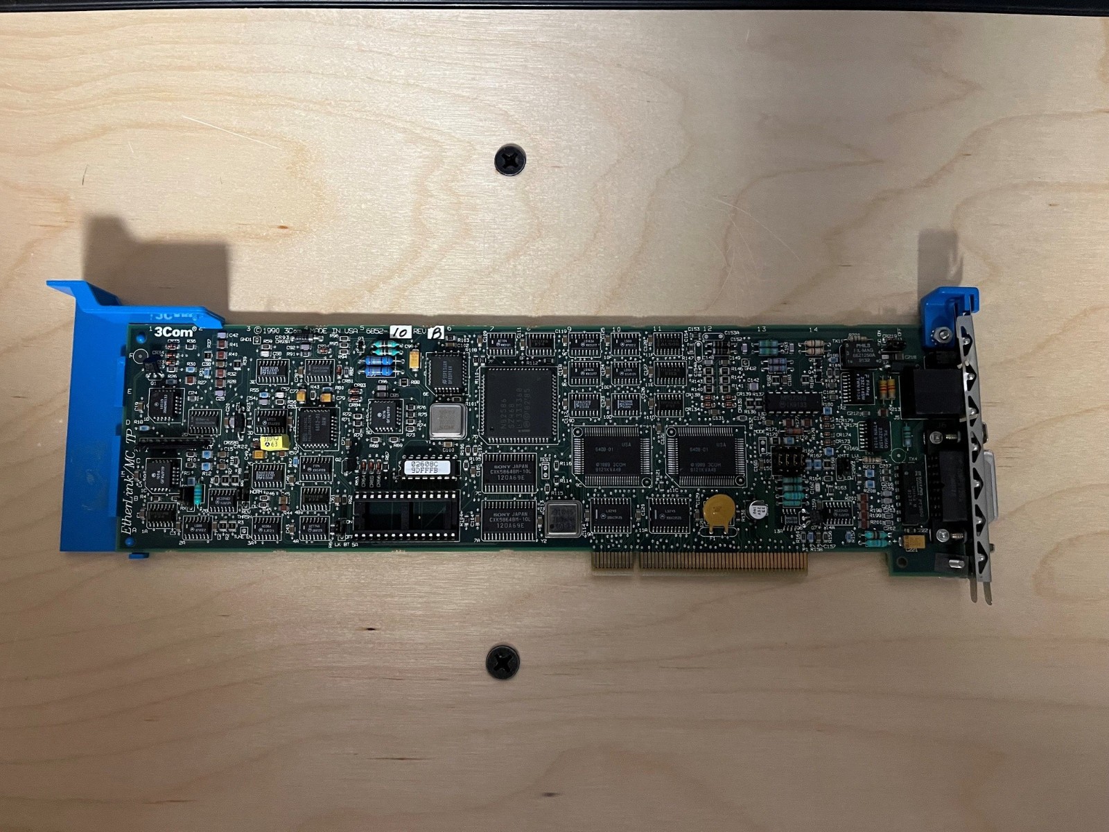 3Com 3C523B-TP EtherLink MC/TP MCA Ethernet Card Assy 6852 - Vintage PC hardware