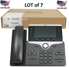 7x LOT: Cisco CP-8841-K9 5 Lines Widescreen LCD VoIP Business Phone - Black picture