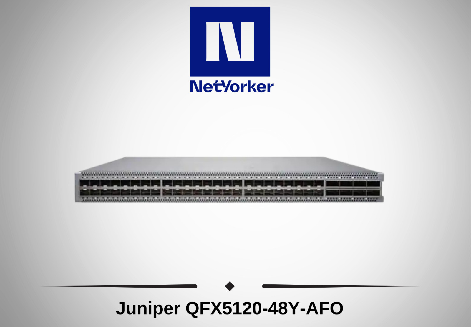 Juniper QFX5120-48Y-AFO 48 x 1/10/25GB SFP28 + 8 x 40/100GB Switch w/Dual AC