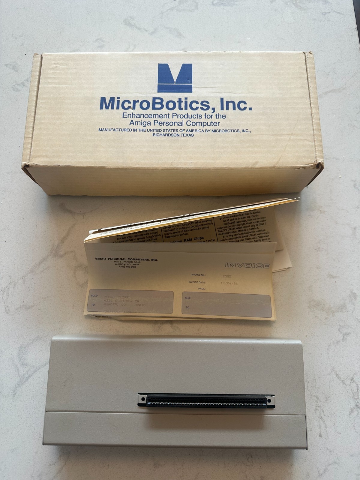 Microbotics Starboard 2MB Sidecar for Amiga 1000 Vintage Computer w Box READ Microbotics Starboard 2MB Sidecar for Amiga 1000 Vintage Computer w Box READ
