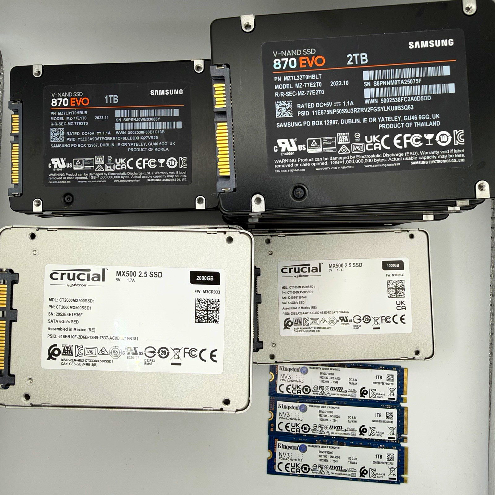 MIX of SSDs,DDR4 RAM modules,NVME SSDs MIX of SSDs,DDR4 RAM modules,NVME SSDs