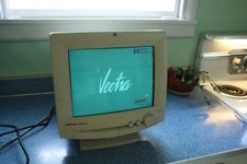 Vintage Compaq Color CRT Computer Monitor Tested and Working Manufactured 1997 picture