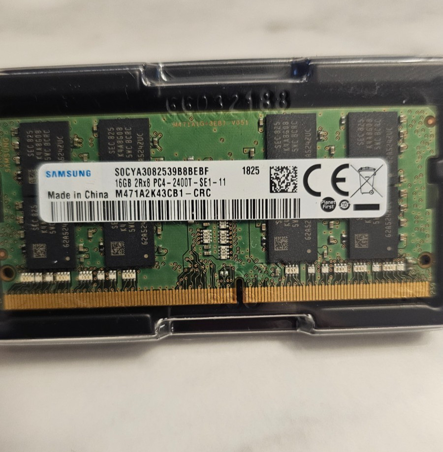 Samsung 16GB 2Rx8 DDR4 PC4 2400T-SE1-11 SODIMM M471A2K43CB1-CRC, GENUINE