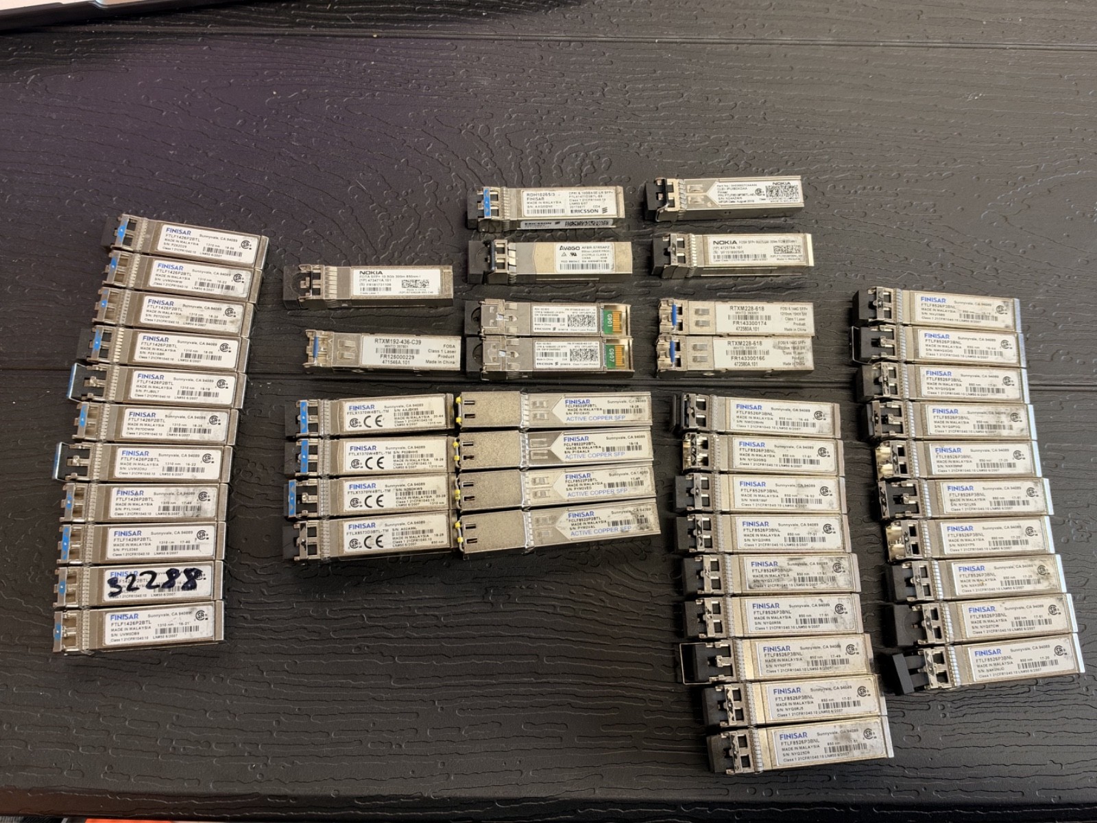 Lot of (48) Optical Transceiver Modules SFP