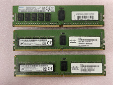 Lot(3) Micron-Samsung 16GB DDR4-2400T PC4-19200 ECC Server Memory MTA18ASF2G72PZ picture