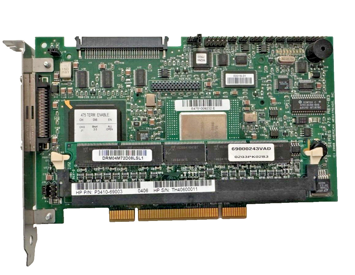 HP controller P3410-69003 NetRAID-1M SCSI 64-bit U160 32MB Cache (PCI) HP controller P3410-69003 NetRAID-1M SCSI 64-bit U160 32MB Cache (PCI)