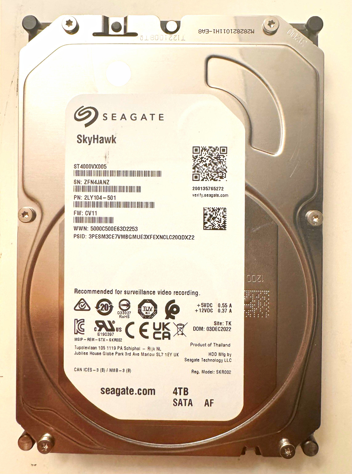 Seagate SkyHawk ST4000VX005 4TB 3.5\