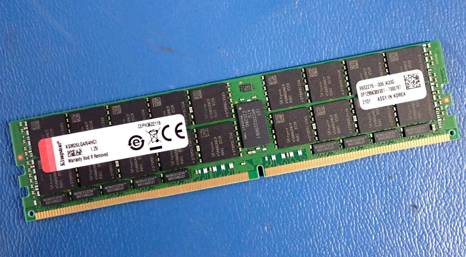 KINGSTON KSM26LQ4/64HCI 64GB PC4-2666V LRDIMM Server RAM (SK Hynix Chips)