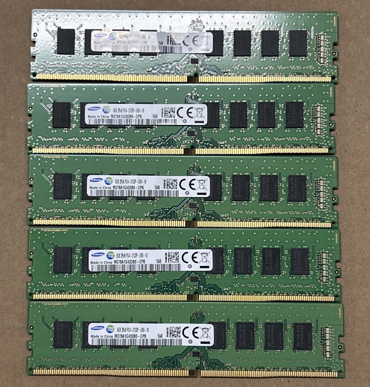 LOT OF 5 Samsung M378A1G43DB0-CPB 16GB (2x8GB) 2Rx1 PC4-2133P Desktop Memory