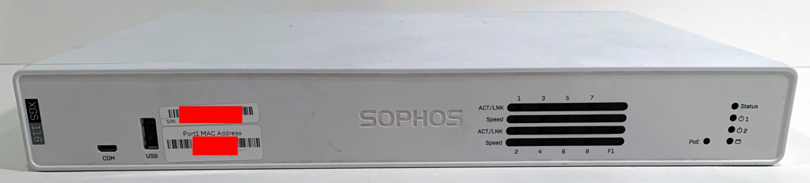Sophos XGS 116 Firewall w/ 150W AC Adapter FOR PARTS / NOT WORKING Sophos XGS 116 Firewall w/ 150W AC Adapter FOR PARTS / NOT WORKING