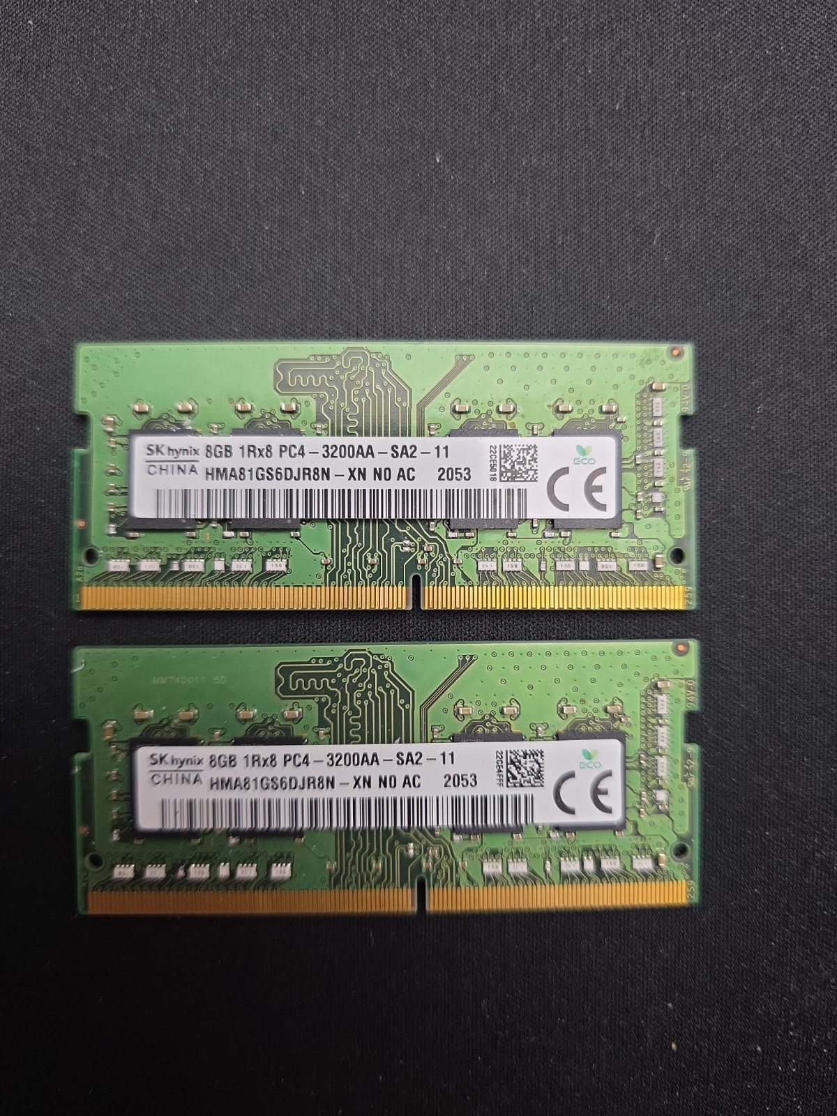 SK Hynix 16GB (2X8GB) 1Rx16 PC4-3200AA DDR4 Laptop Memory Ram HMAA1GS6CJR6N-XN SK Hynix 16GB (2X8GB) 1Rx16 PC4-3200AA DDR4 Laptop Memory Ram HMAA1GS6CJR6N-XN