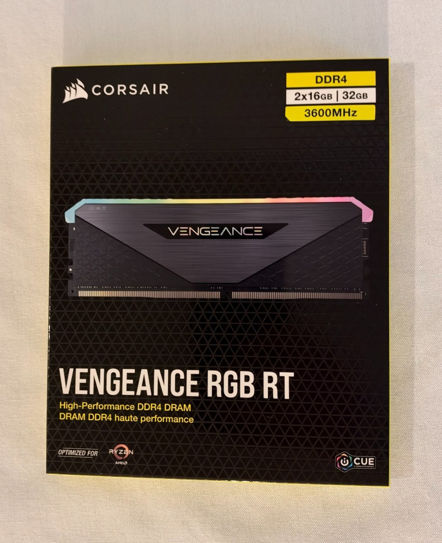 Corsair Vengeance RGB RT 32 GB (2 x 16 GB) DDR4-3600 CL16 RAM Memory