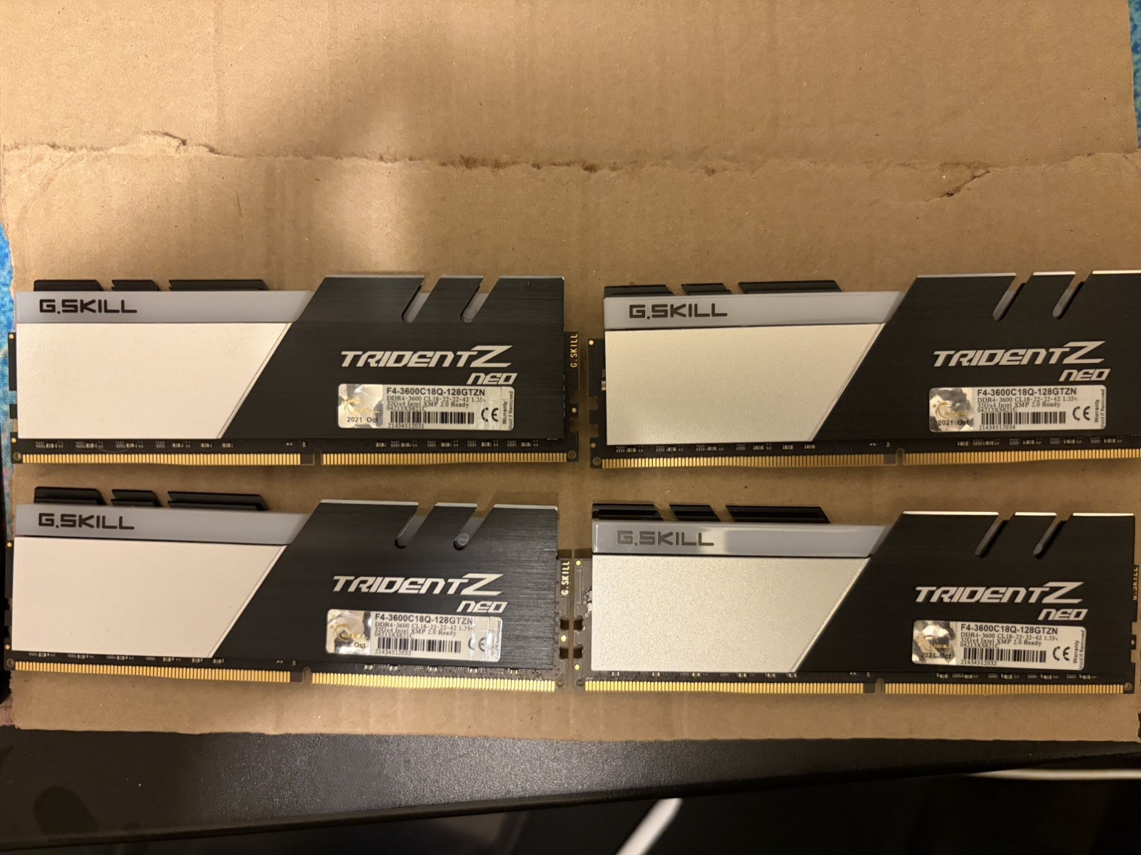 G.SKILL Trident Z Neo Series DDR4 RAM 128GB 4x32GB (F4-3600C18Q-128GTZN) G.SKILL Trident Z Neo Series DDR4 RAM 128GB 4x32GB (F4-3600C18Q-128GTZN)