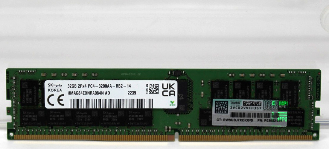 Lot of 16 Hynix 16GB DDR4 3200AA HMA82GR7DJR8N-XN Server Memory