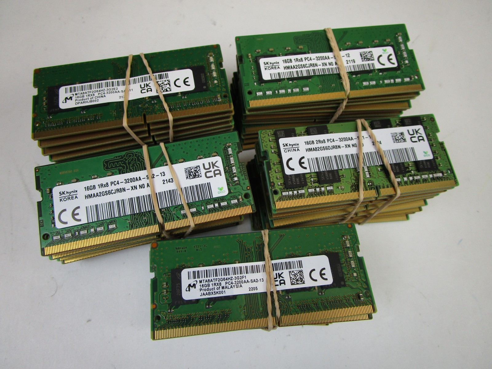 LOT OF 51 SAMSUNG HYNIX MICRON 16GB DDR4 LAPTOP RAM MEMORY