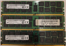LOT of 3 Micron 16GB PC4-2133P-RB0 MTA36ASF2G72PZ-2G1 DDR4 Server RAM Memory picture
