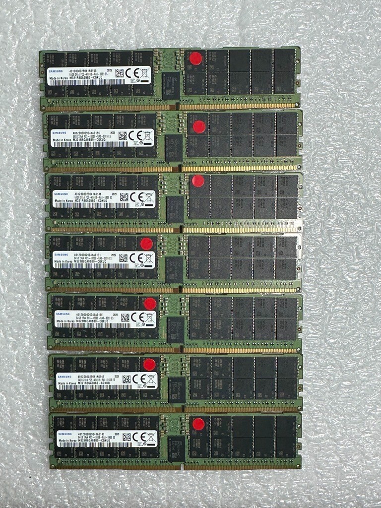 LOT OF 11 M321R8GA0BB0-CQK Samsung 64GB DDR5-4800MHz ECC RDIMM 2Rx4 ES Memory