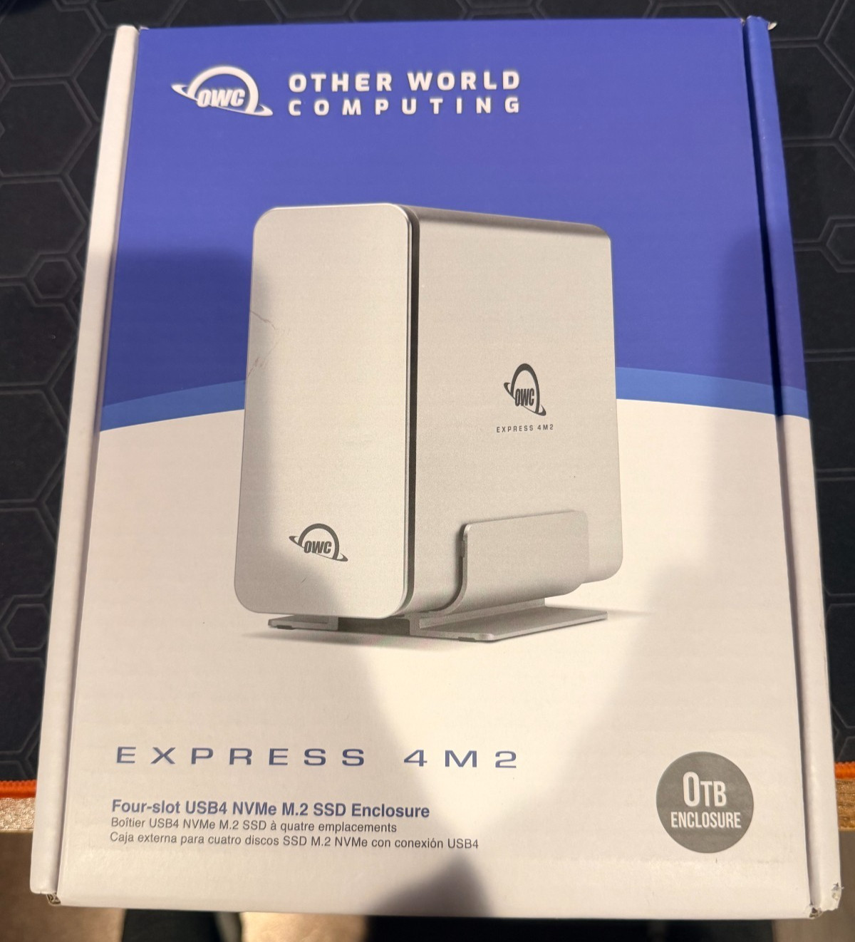 OWC Express 4M2 4-Slot NVMe M.2 SSD USB4 Enclosure New Sealed OWC Express 4M2 4-Slot NVMe M.2 SSD USB4 Enclosure New Sealed