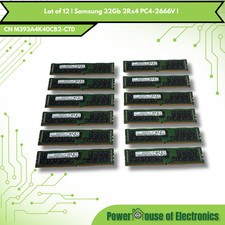 Lot of 12 | Samsung 32Gb 2Rx4 PC4-2666V | CN M393A4K40CB2-CTD | picture