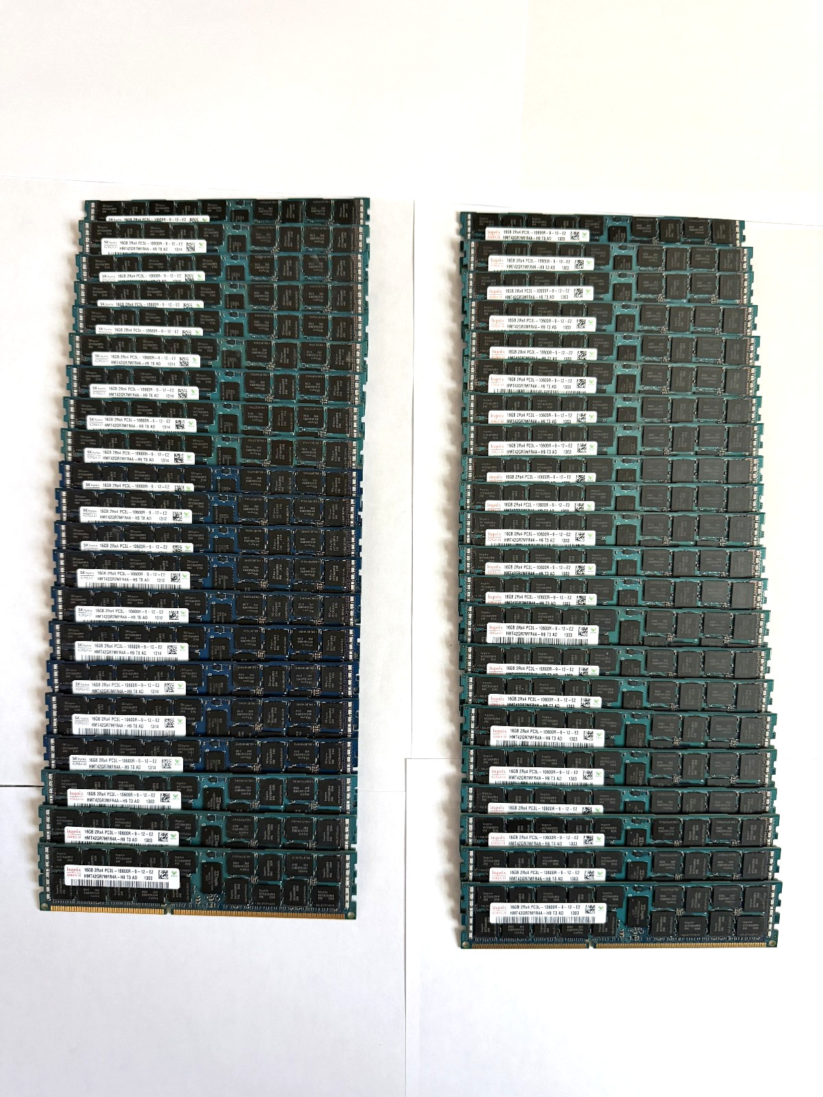 Hynix 16GB 2Rx4 PC3L-10600R-9-12 -E2 Server RAM (Lot of 43) 688GB Total