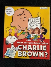 Vintage 1994 Snoopy Peanuts Charlie Brown PC Software 5.25 Floppy Disks Box picture
