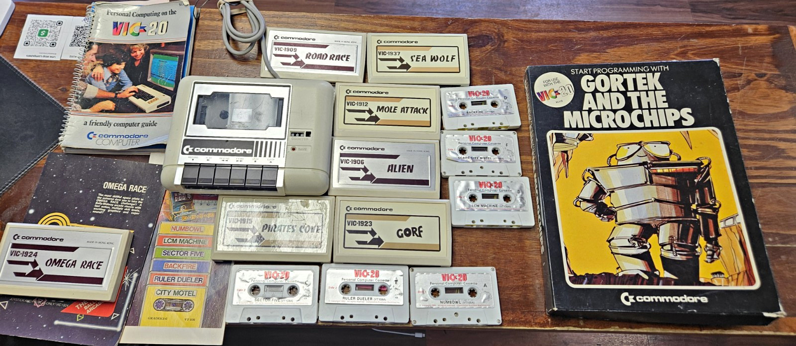 Commodore VIC-20 Vintage Software Lot Cassette w/ Manuals & Boxes, 